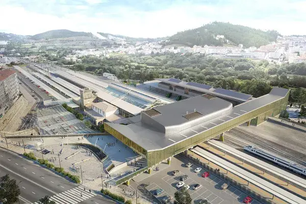 Vista general desde arriba Pasarela Intermodal